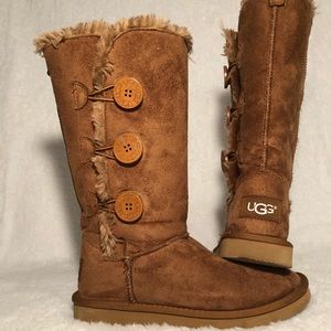 UGG Bailey Suede Button Triplet II Boots